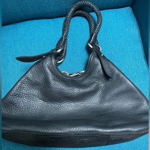 Cole Haan Vintage Baguette Black Leather Shoulder Bag